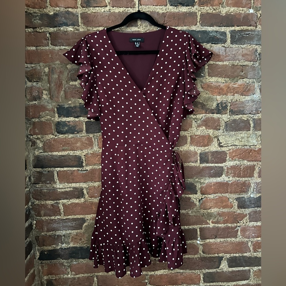 New Look Ruffle Sleeve Wrap Dress